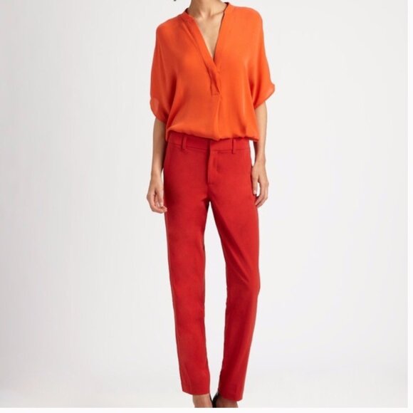 Vince Geranium Red Track Trouser SZ 6 - Picture 1 of 9